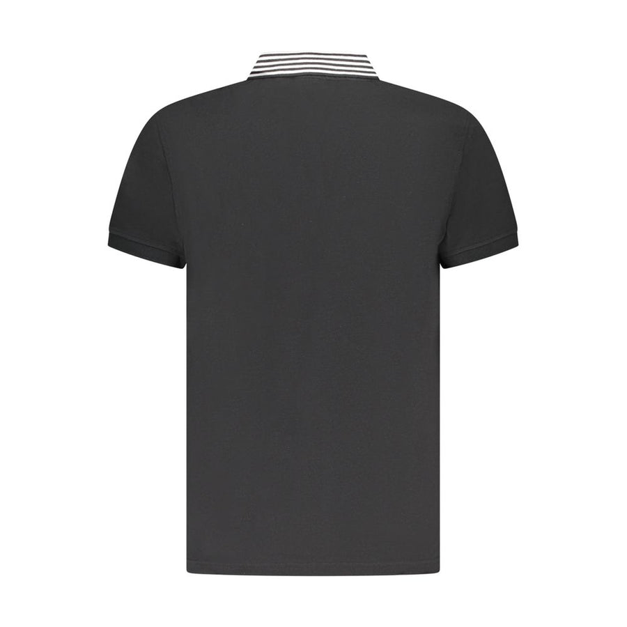 Cavalli Class Men's Black Cotton Polo Shirt