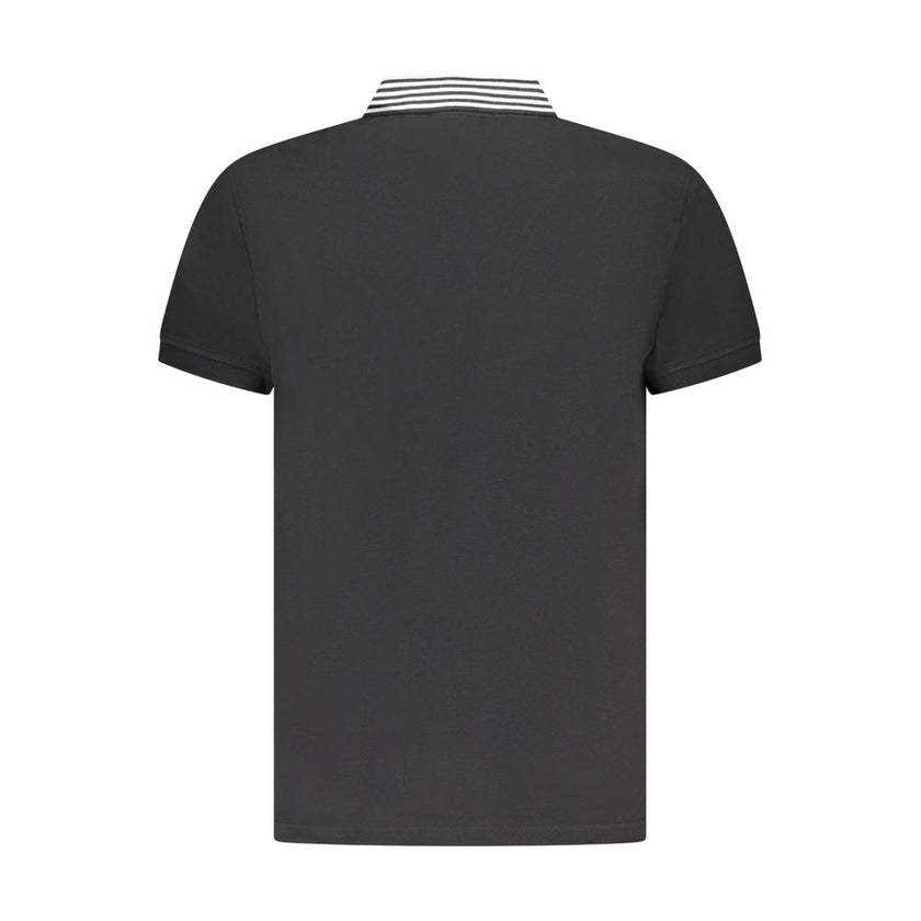 Cavalli Class Schwarzes Herren-Poloshirt aus Baumwolle