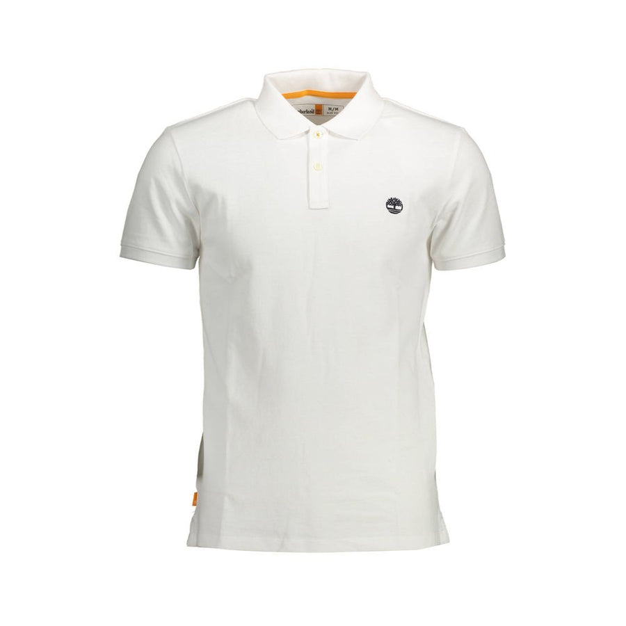 Timberland Men's White Cotton Polo Shirt
