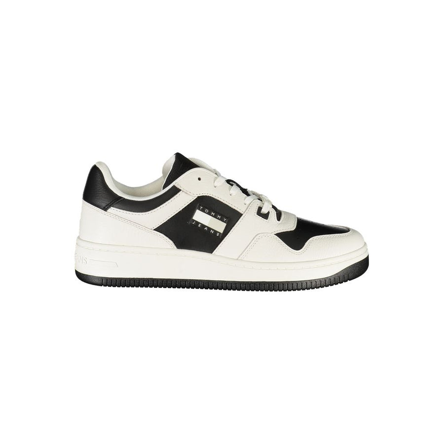 Tommy Hilfiger White Polyurethane Men's Sneakers