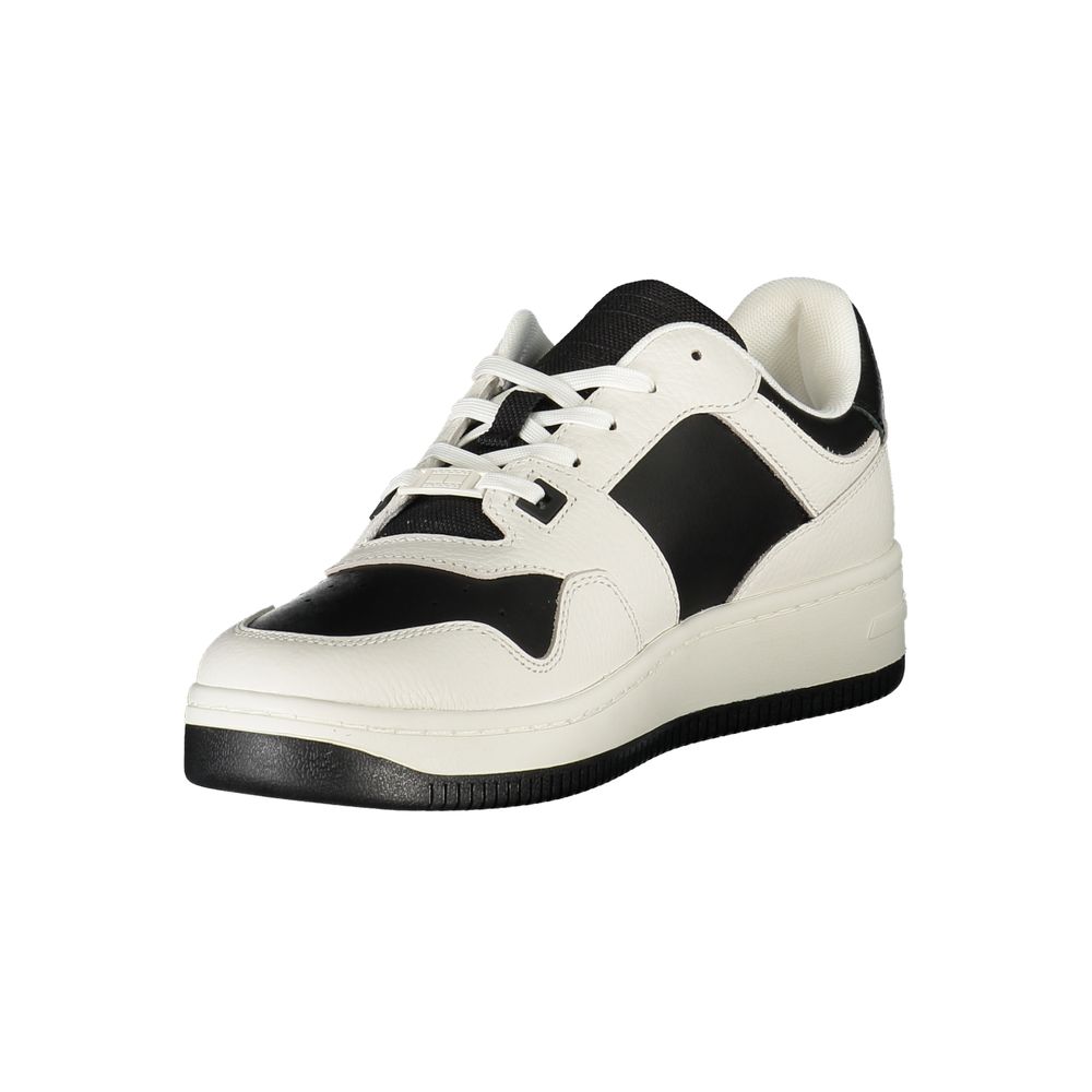 Tommy Hilfiger White Polyurethane Men's Sneakers