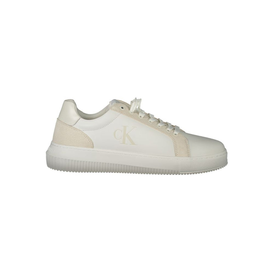 Calvin Klein Men's White Polyurethane Sneaker