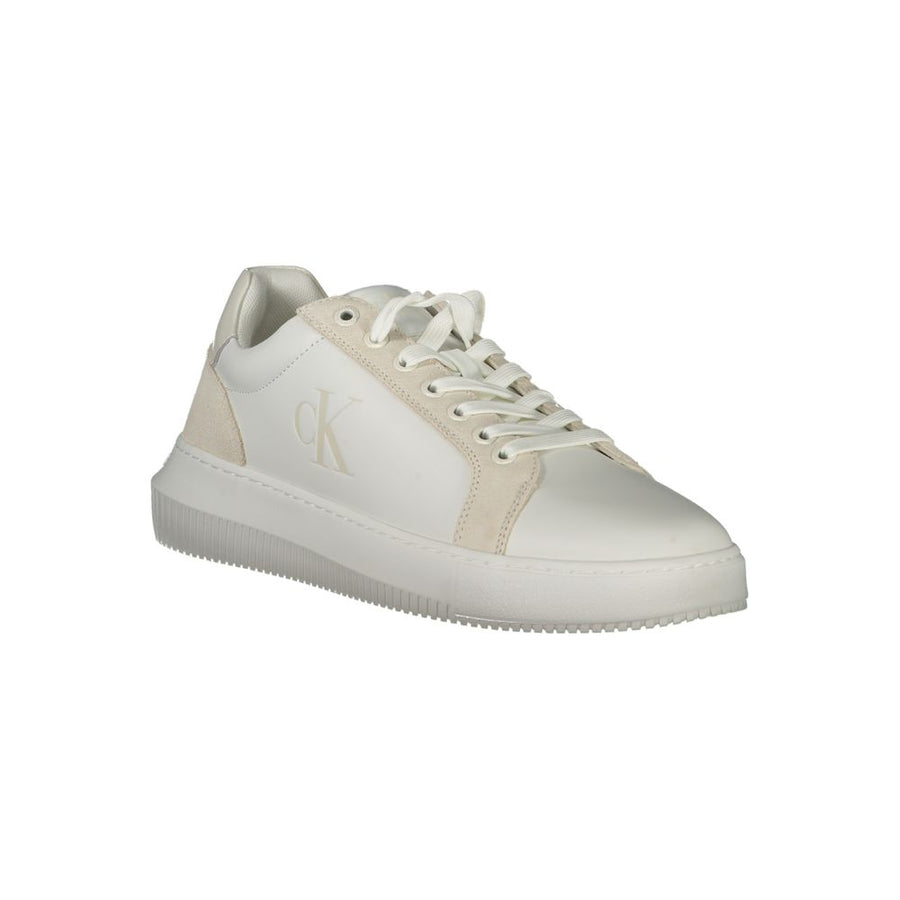 Calvin Klein Men's White Polyurethane Sneaker