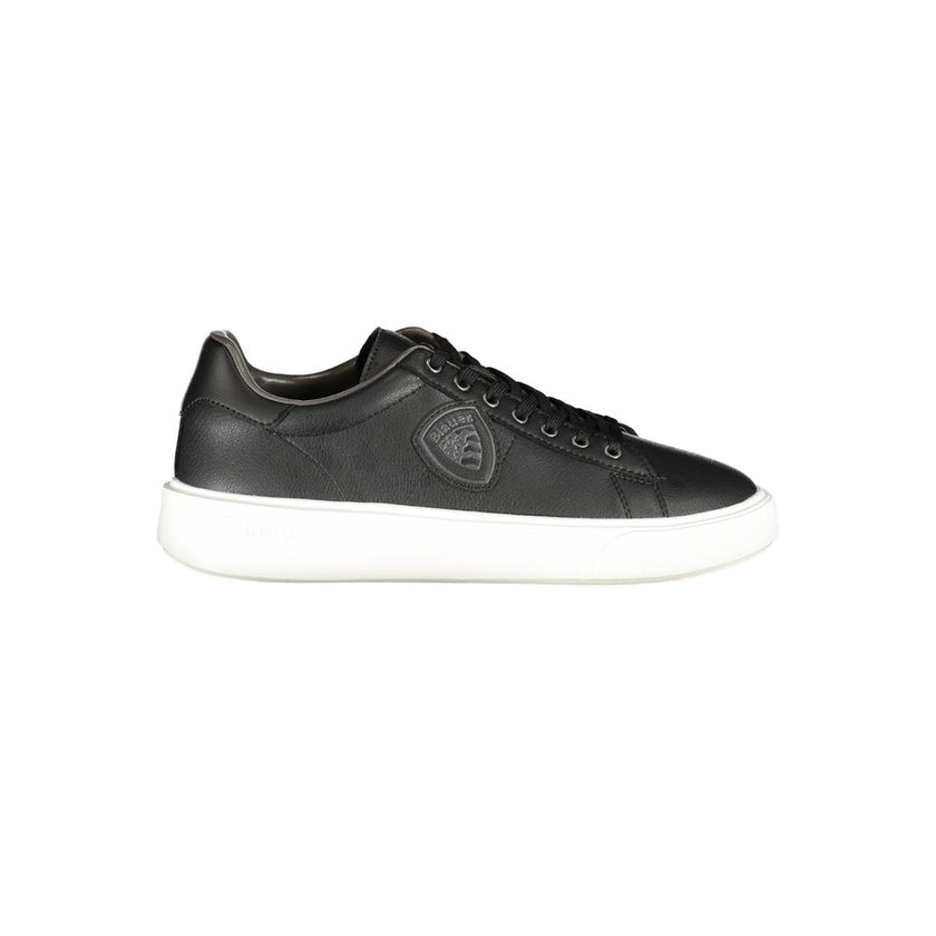Blauer Schwarze Sportschuhe aus Polyester