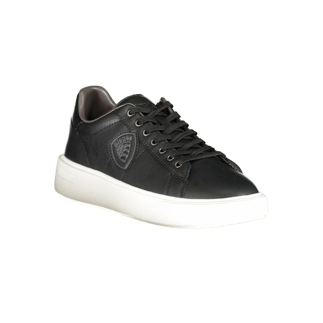 Blauer Schwarze Sportschuhe aus Polyester