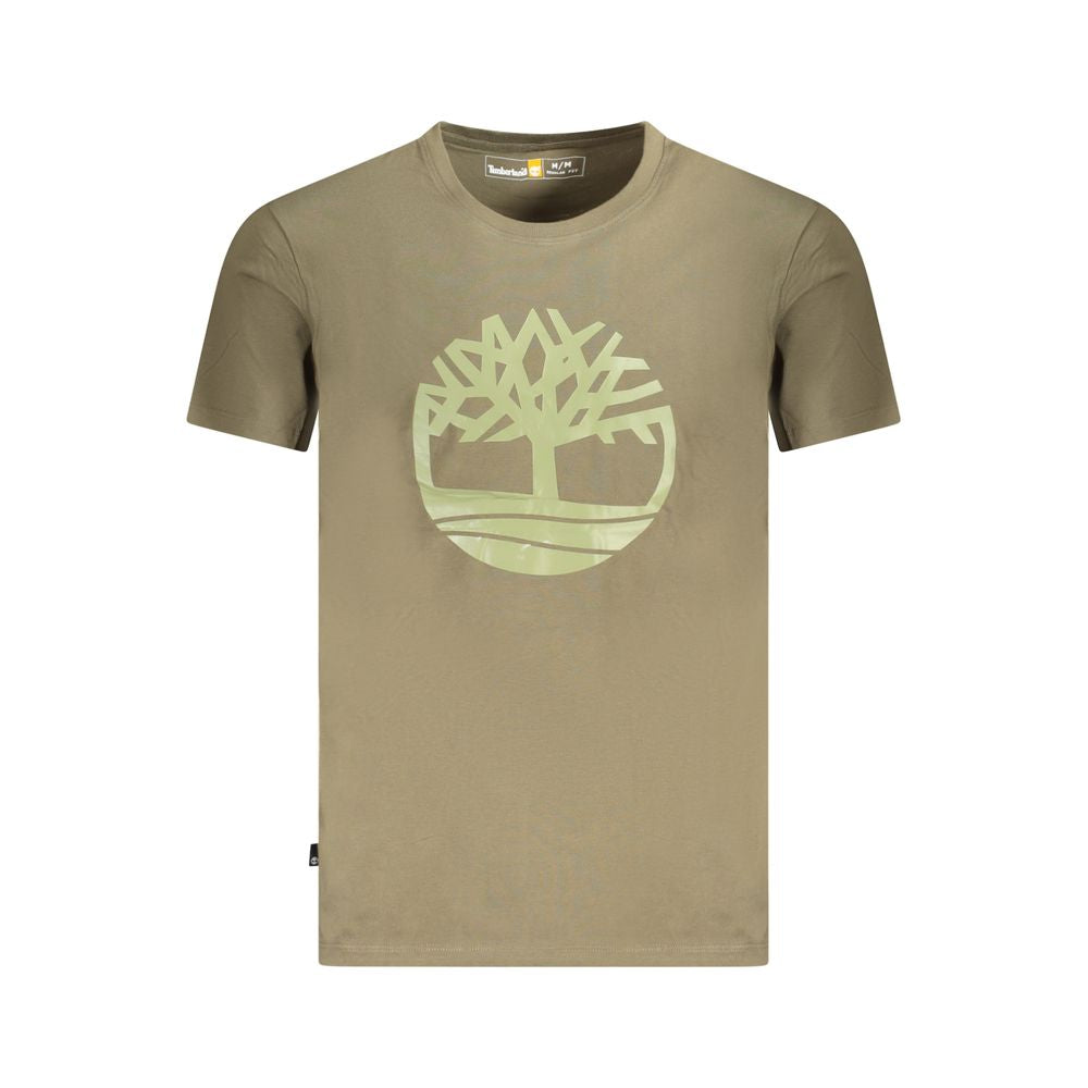 Timberland Green Cotton T-Shirt for Men