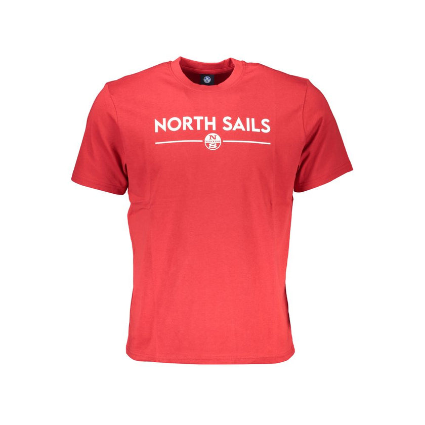 North Sails Rosso Baumwoll-T-Shirt für Herren