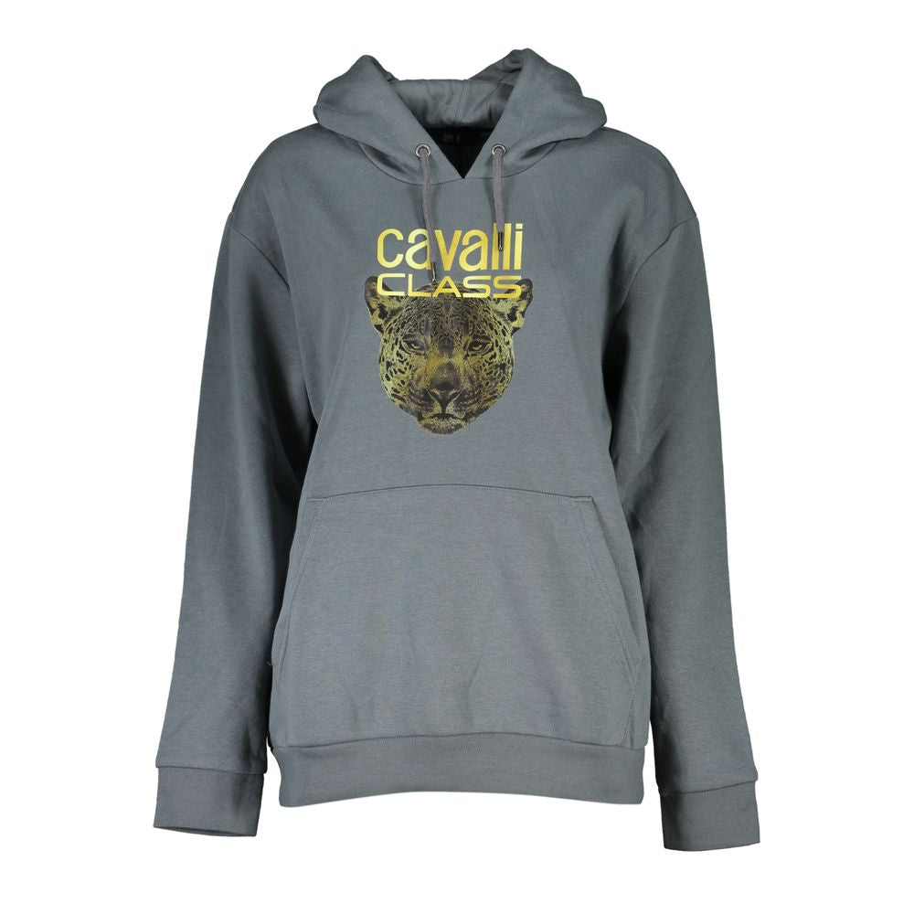 Cavalli Class Graues Baumwoll-Sweatshirt