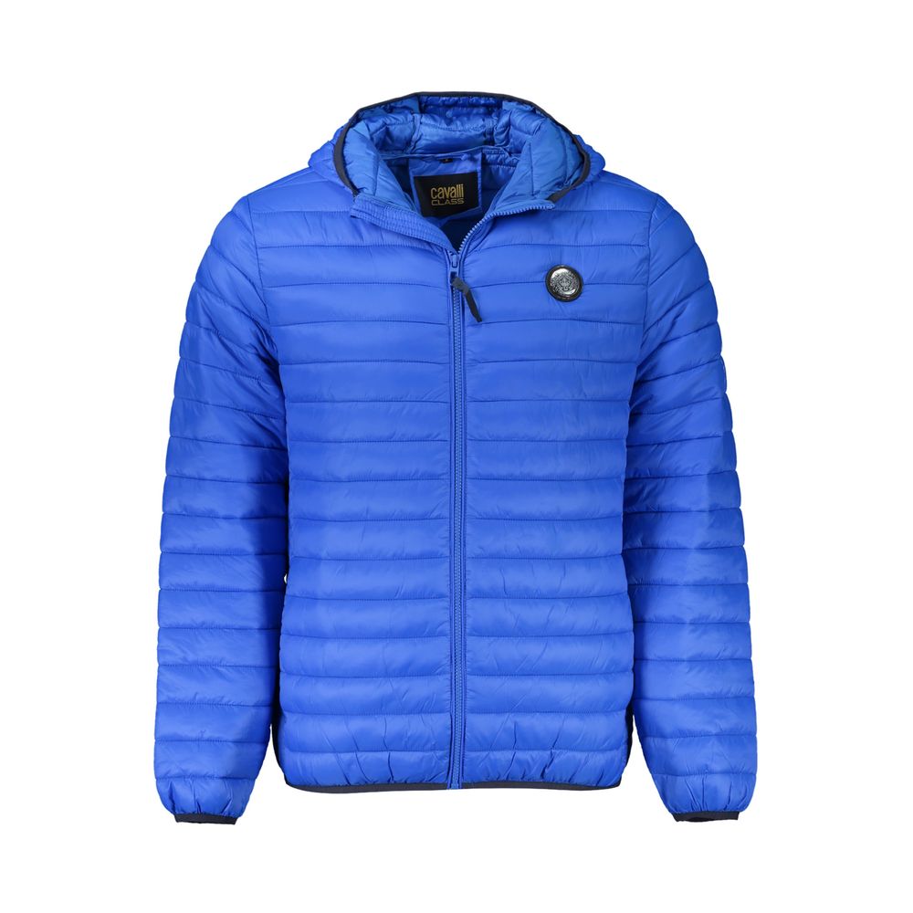 Cavalli Class Men's Jacket in Blue Polyamide