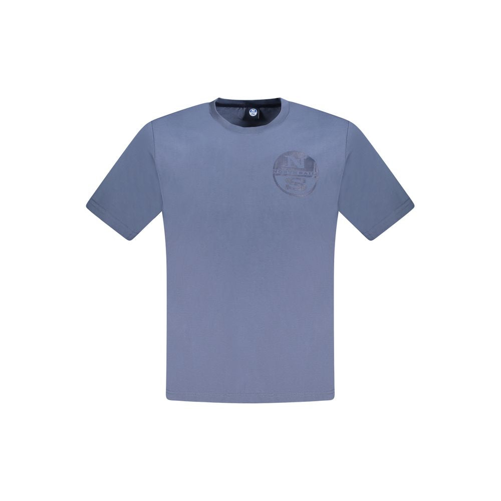 North Sails Blu Baumwoll-T-Shirt für Herren