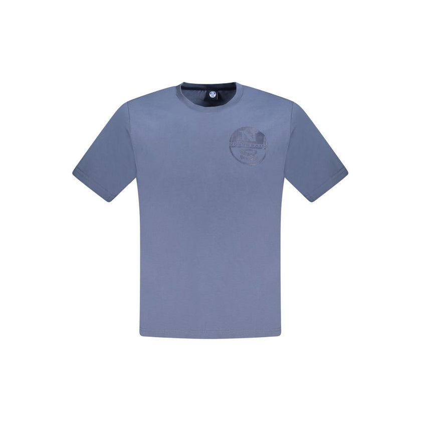 North Sails Blu Baumwoll-T-Shirt für Herren