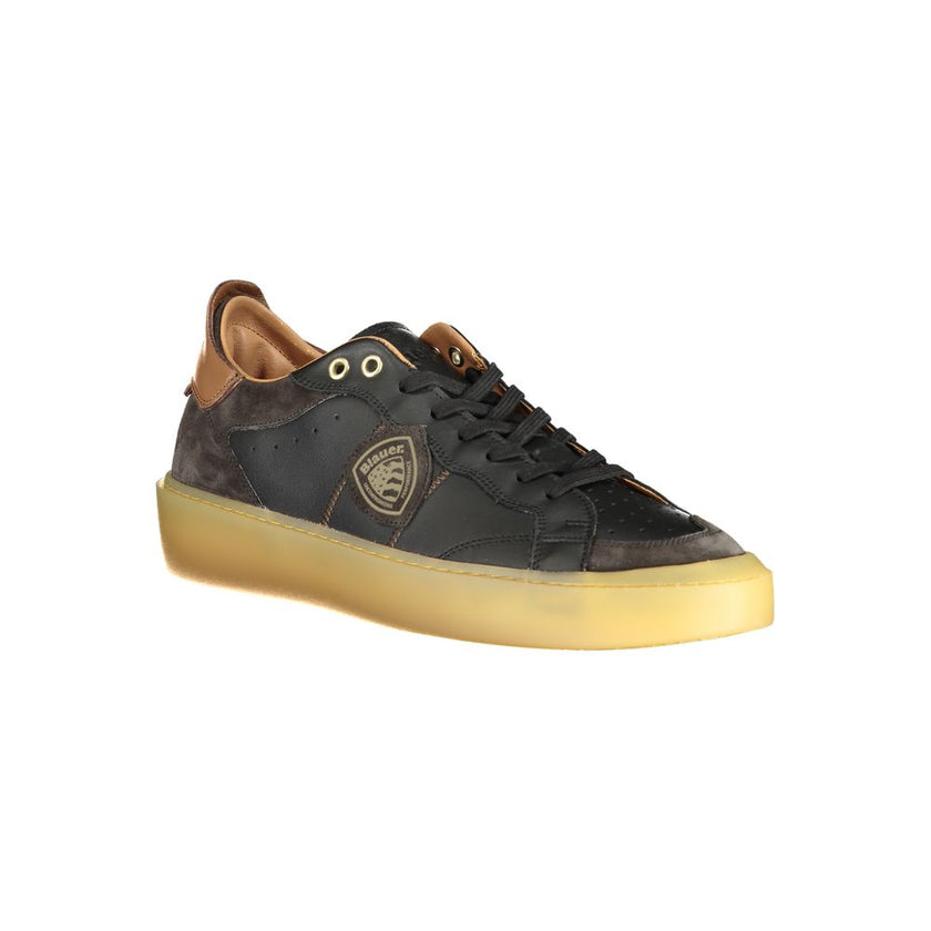 Blauer Schwarzer Polyester-Sneaker