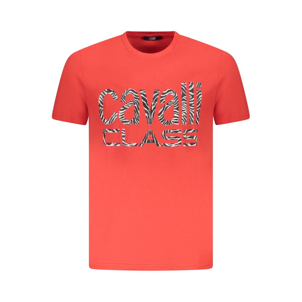 Cavalli Class Cotton T-Shirt in Red