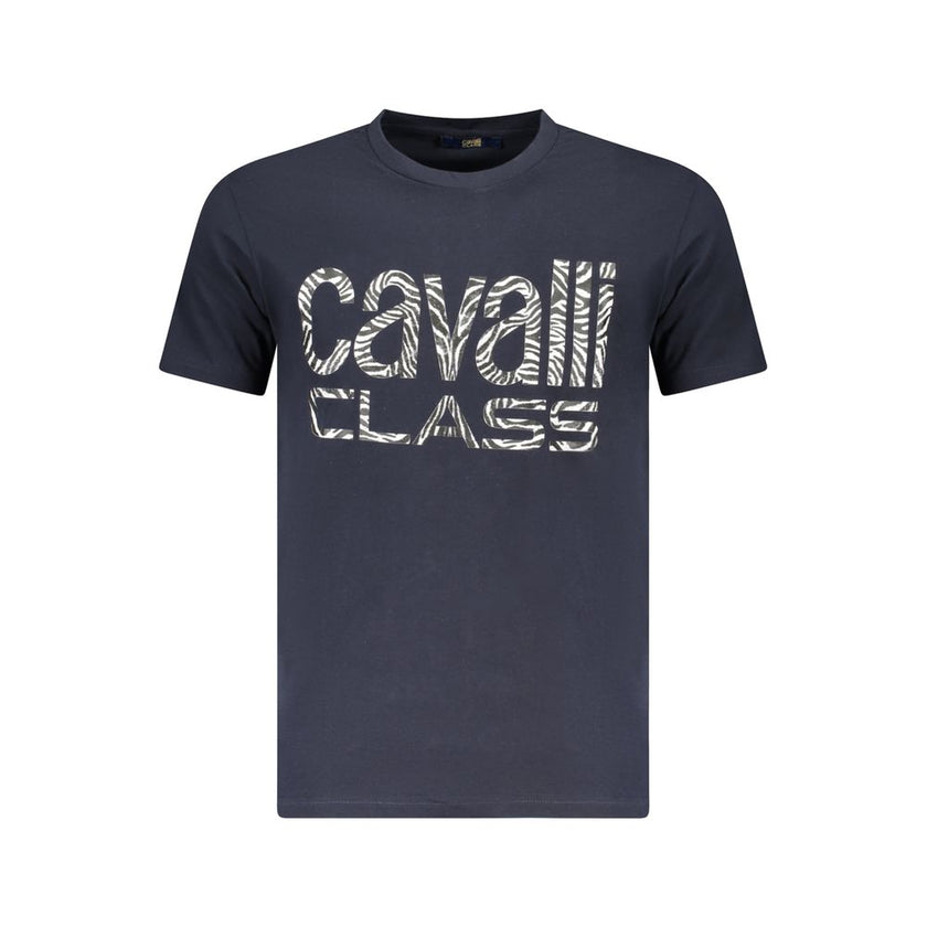 Cavalli Class Blu Baumwoll-T-Shirt für Herren