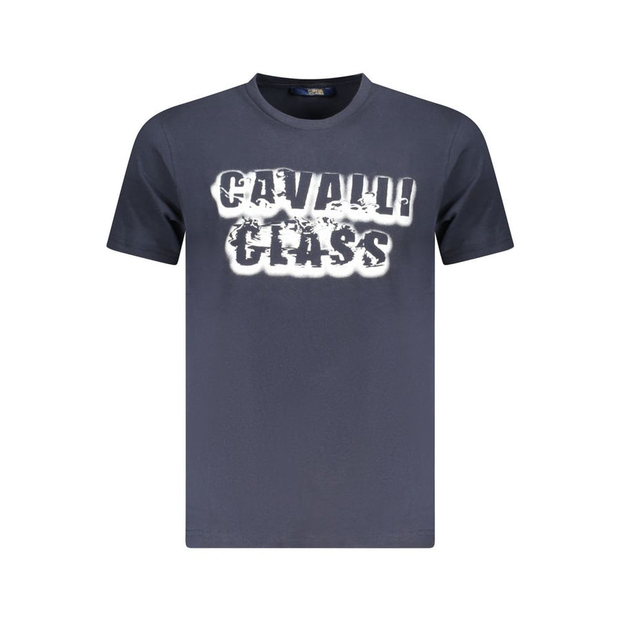 Cavalli Class Men's Blue Cotton T-Shirt