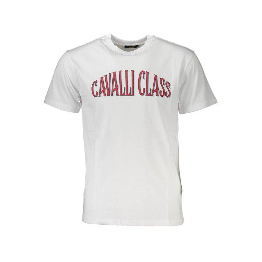 Cavalli Class Men's White Cotton T-Shirt