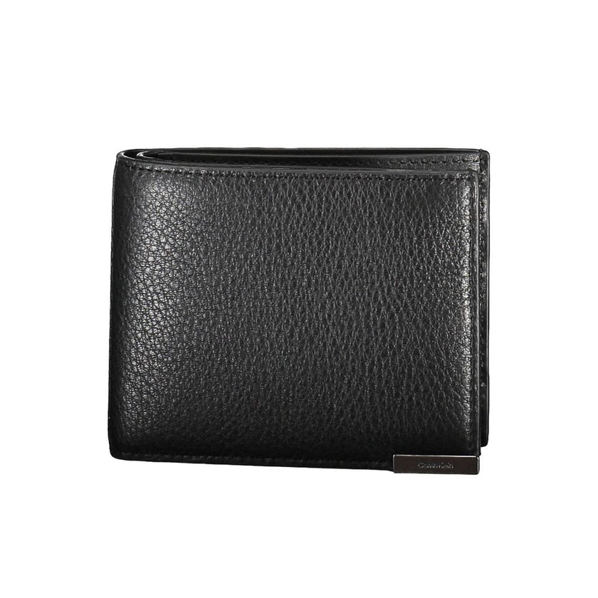 Calvin Klein Schwarzes Leder Portemonnaie