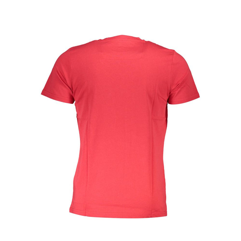 Cavalli Class Rotes Baumwoll-T-Shirt für Herren