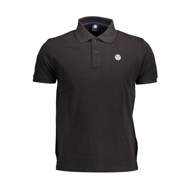 North Sails Schwarzes Herren-Poloshirt aus Baumwolle