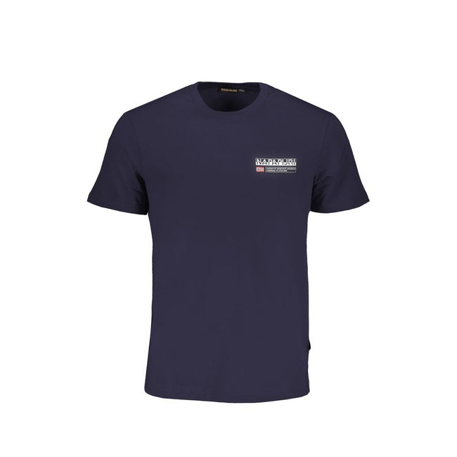 Napapijri Blaues Bio-Baumwoll-T-Shirt für Herren