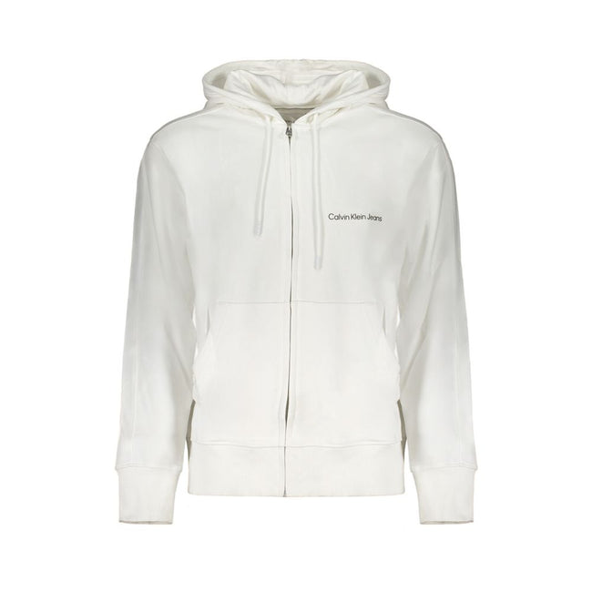 Calvin Klein Weißes Herren-Sweatshirt aus Baumwolle
