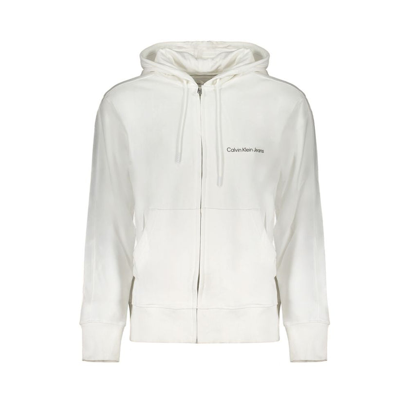 Calvin Klein Weißes Herren-Sweatshirt aus Baumwolle