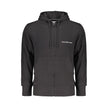 Calvin Klein Schwarzer Baumwollpullover für Männer mit Kapuze und zentralen Taschen