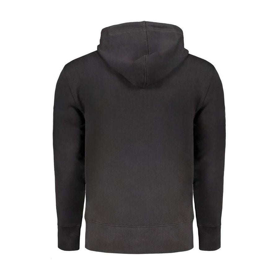 Calvin Klein Schwarzer Baumwollpullover für Männer mit Kapuze und zentralen Taschen