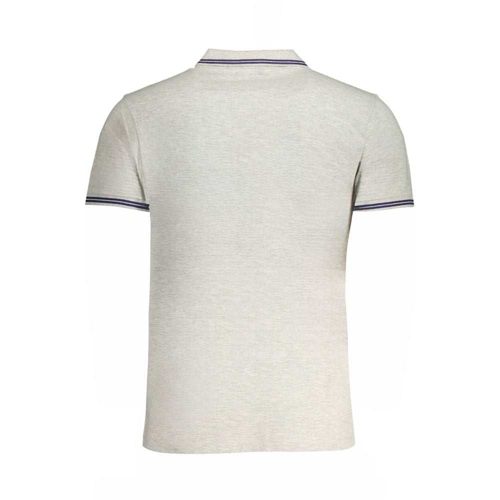 Cavalli Class Men's Grey Cotton Polo Shirt