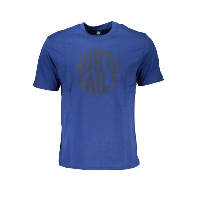 North Sails Blaues Baumwoll-T-Shirt für Herren