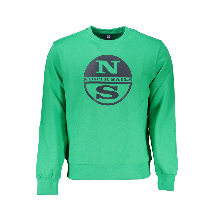 North Sails Grüner Herrenpullover aus Baumwolle