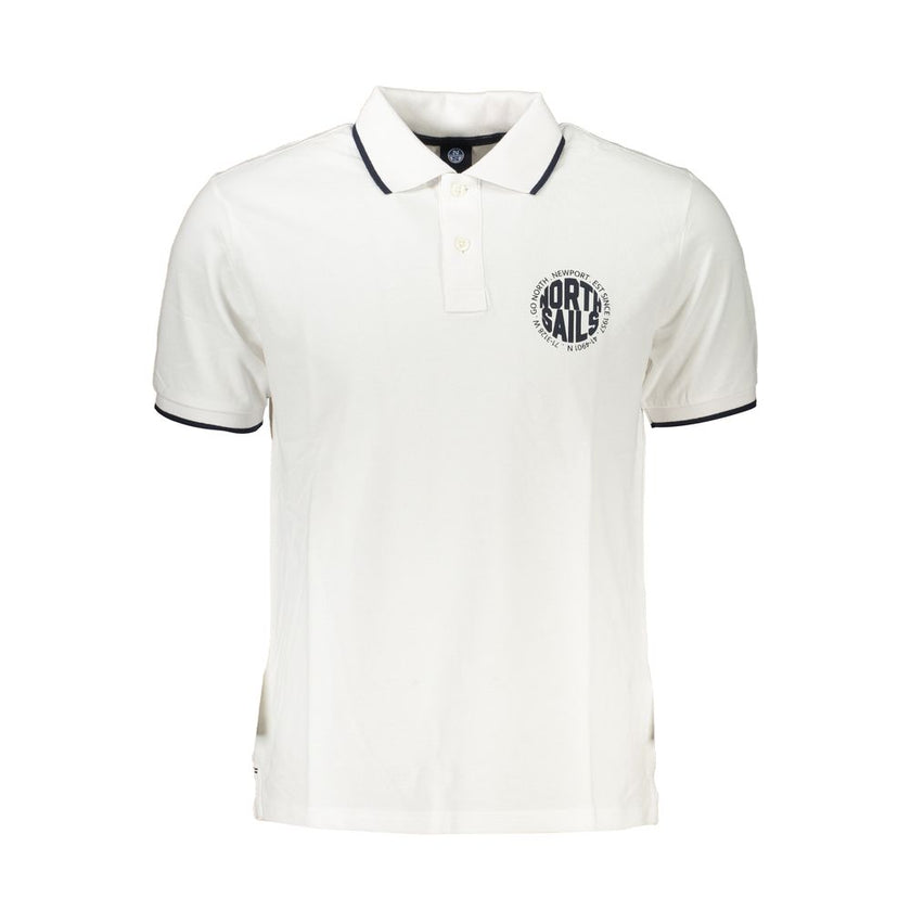 North Sails Baumwoll-Poloshirt in Weiß