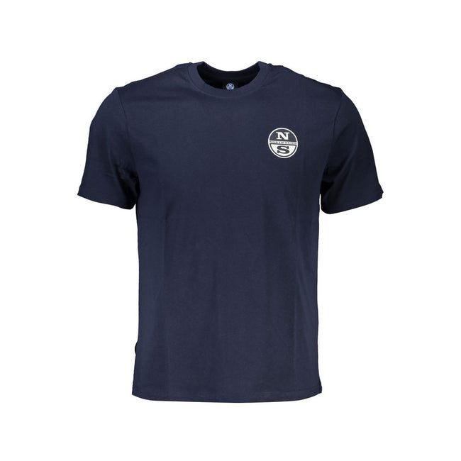 North Sails Blu Baumwoll-T-Shirt für Herren