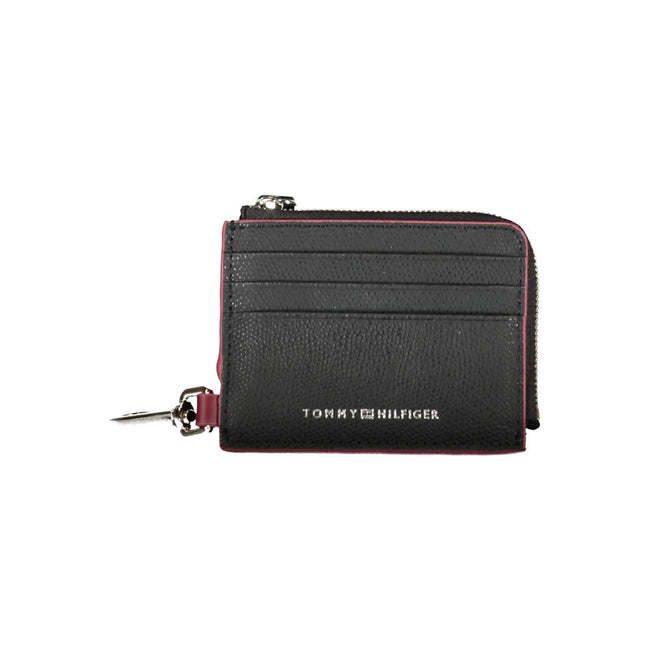 Tommy Hilfiger Schwarzes Leder Portemonnaie