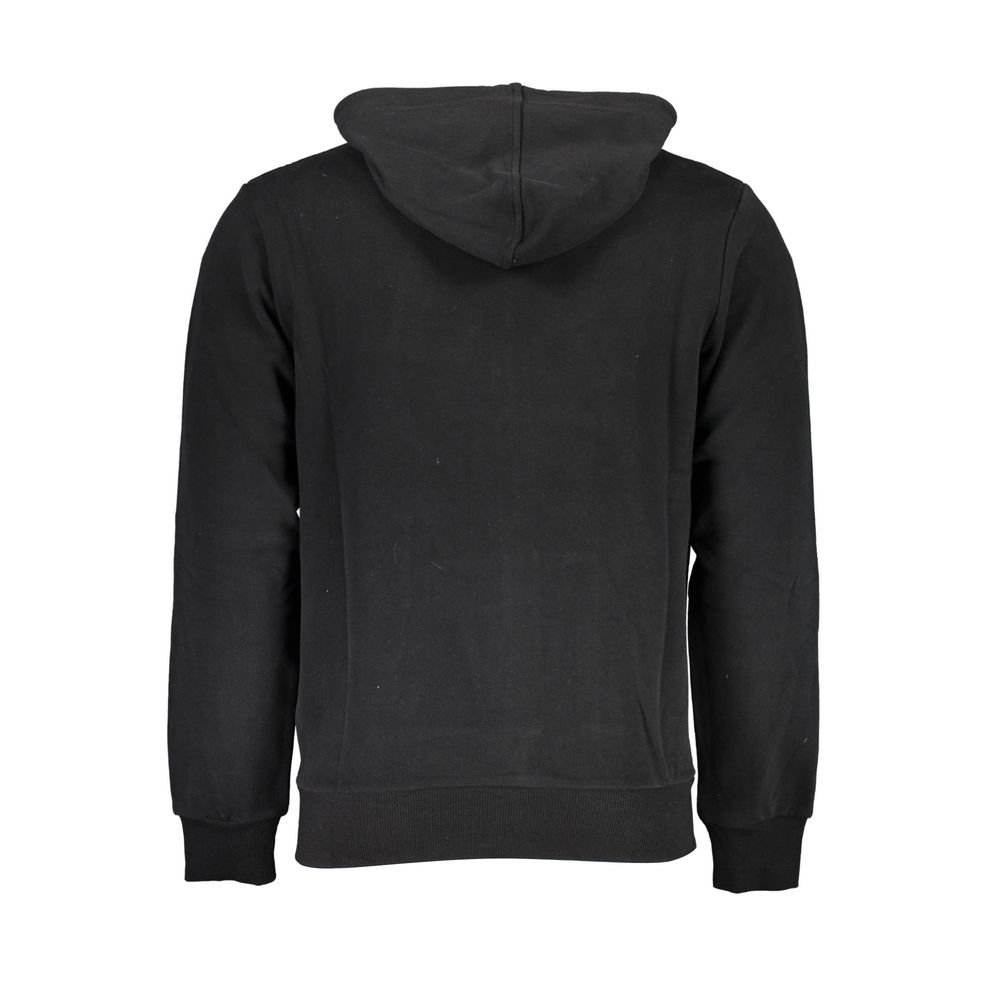 La Martina Schwarzer Baumwollpullover für Männer mit Kapuze