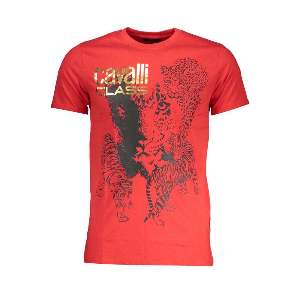 Cavalli Class Men's Red Cotton T-Shirt