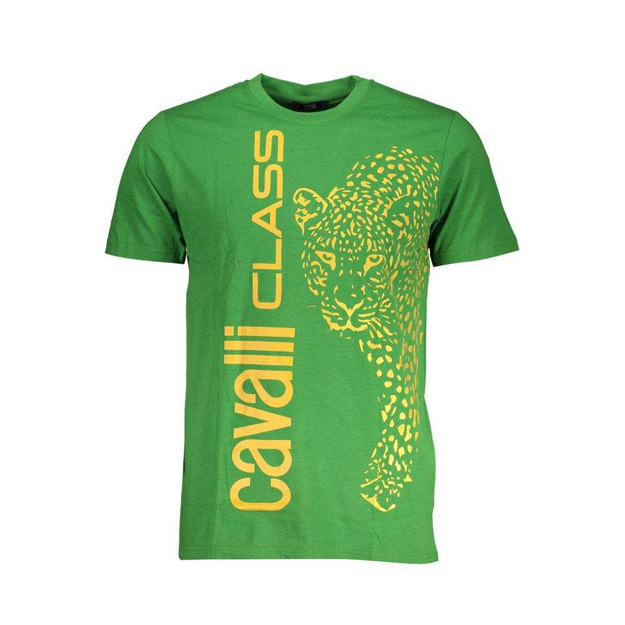 Cavalli Class Men's Green Cotton T-Shirt