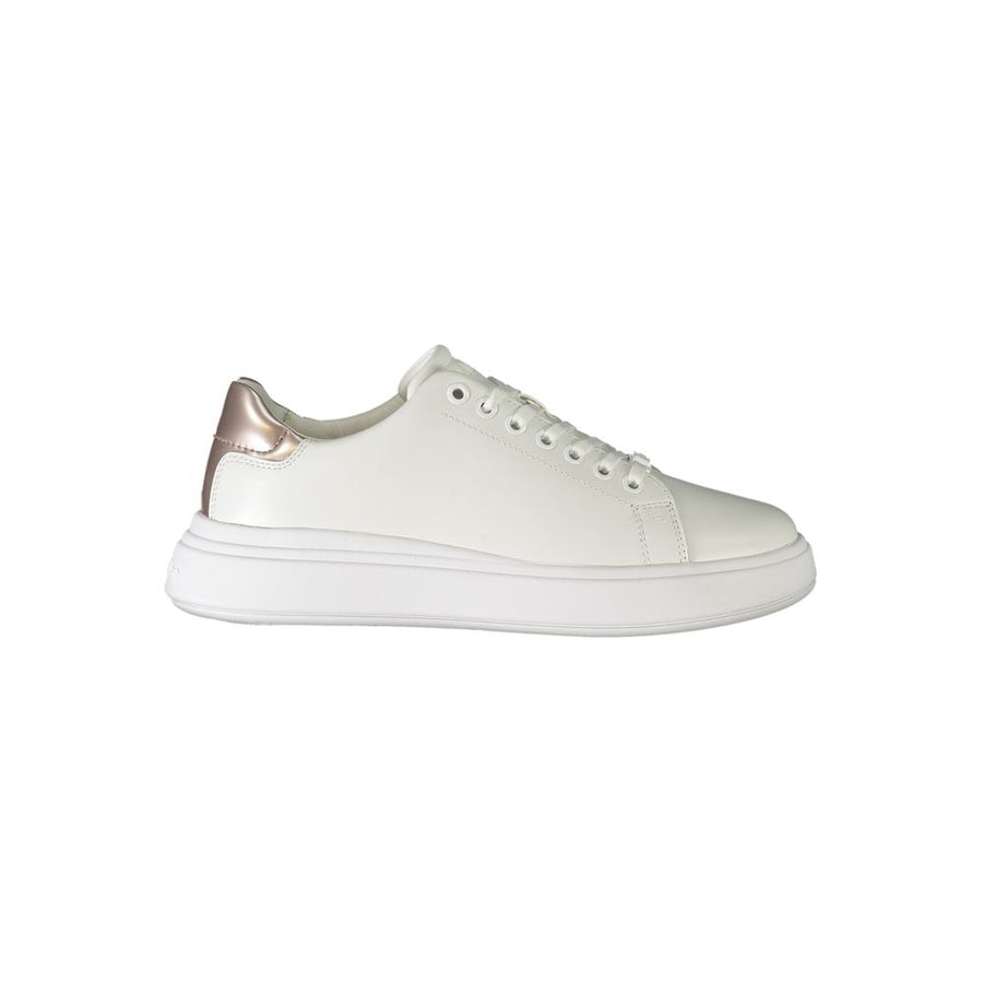 Calvin Klein Women's White Leather Trainers