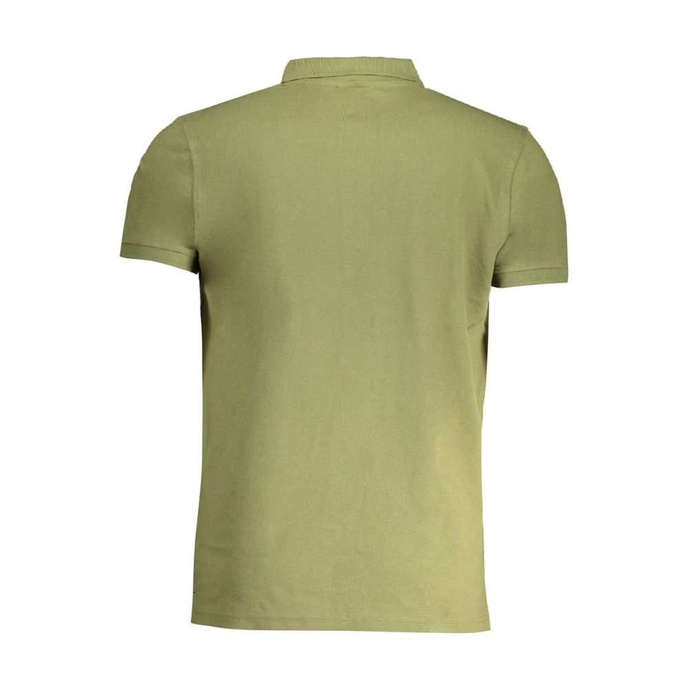 Cavalli Class Men's Green Cotton Polo Shirt