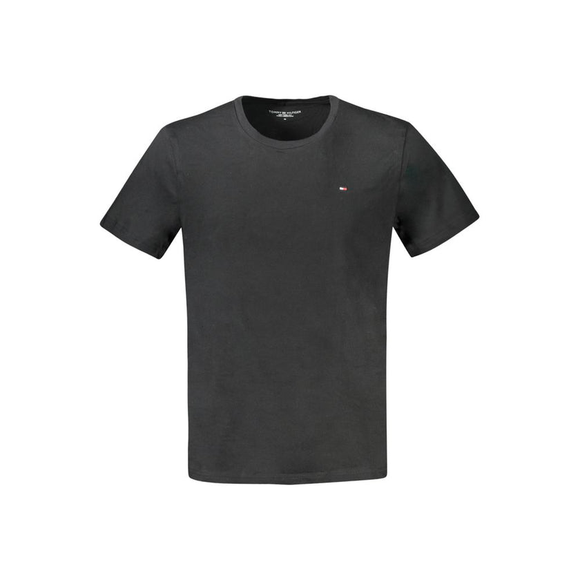 Tommy Hilfiger Schwarzes Baumwoll-T-Shirt für Herren