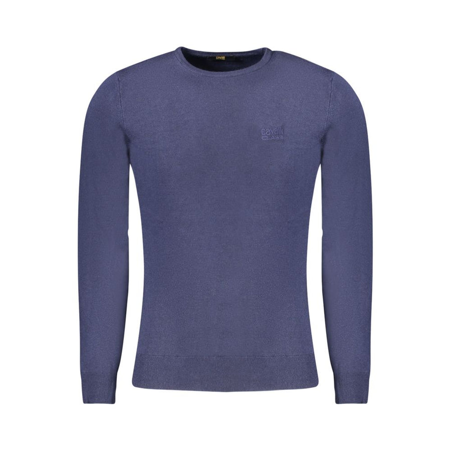 Cavalli Class Blue Nylon Pullover