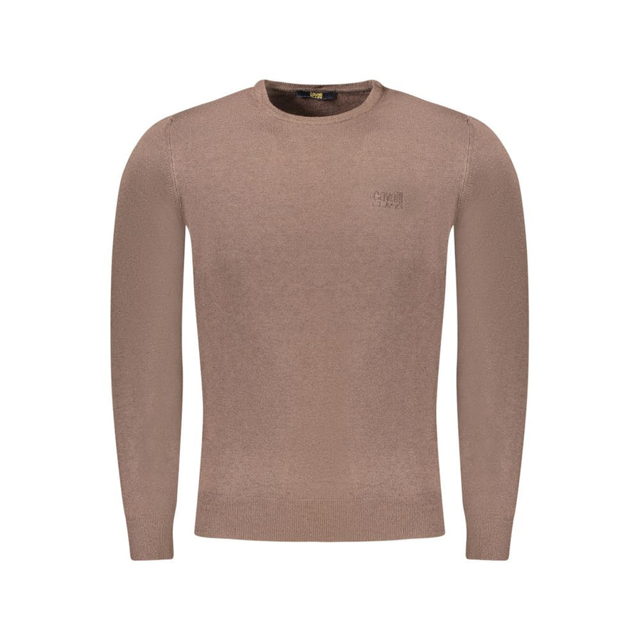 Cavalli Class Men's Brown Viscose Jumper