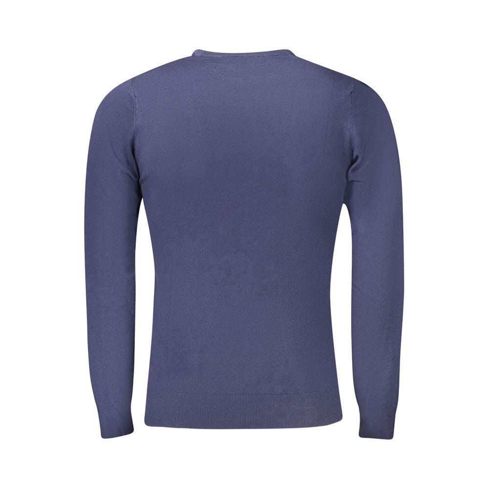 Cavalli Class Blauer Nylon-Pullover