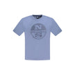 North Sails Blu Baumwoll-T-Shirt für Herren