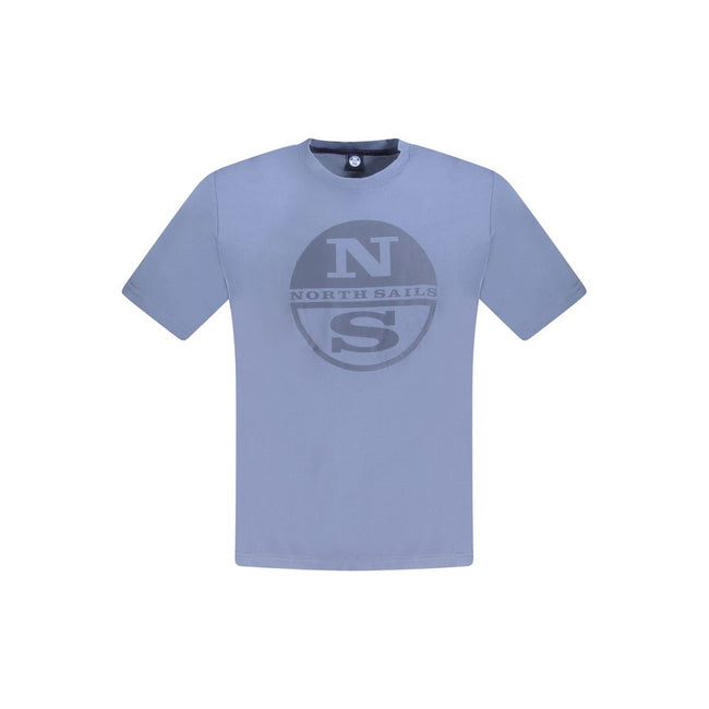 North Sails Blu Baumwoll-T-Shirt für Herren