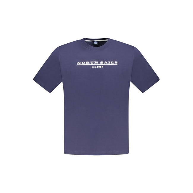 North Sails Blu Baumwoll-T-Shirt für Herren