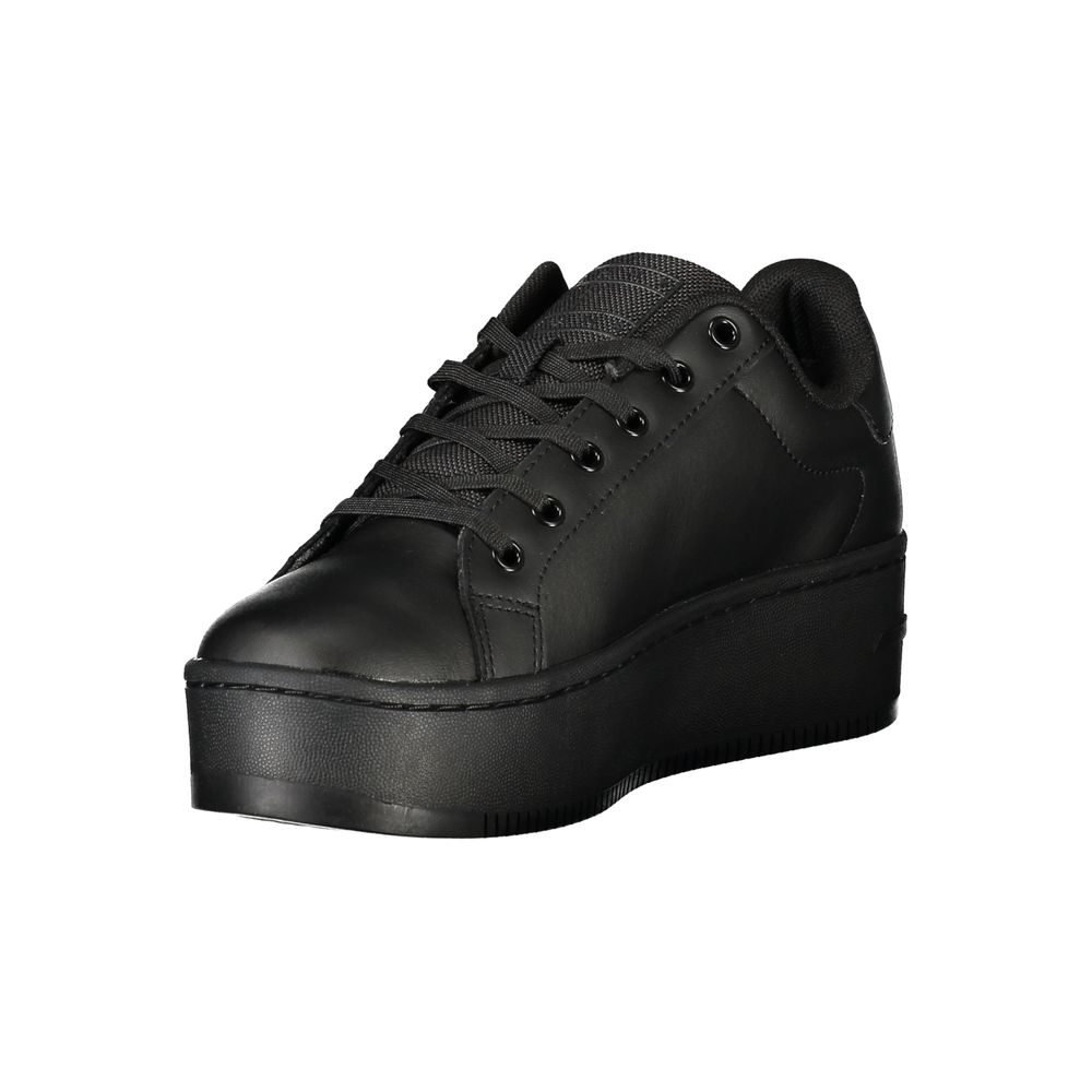 Tommy Hilfiger Schwarzer Damen-Sneaker aus Polyurethan