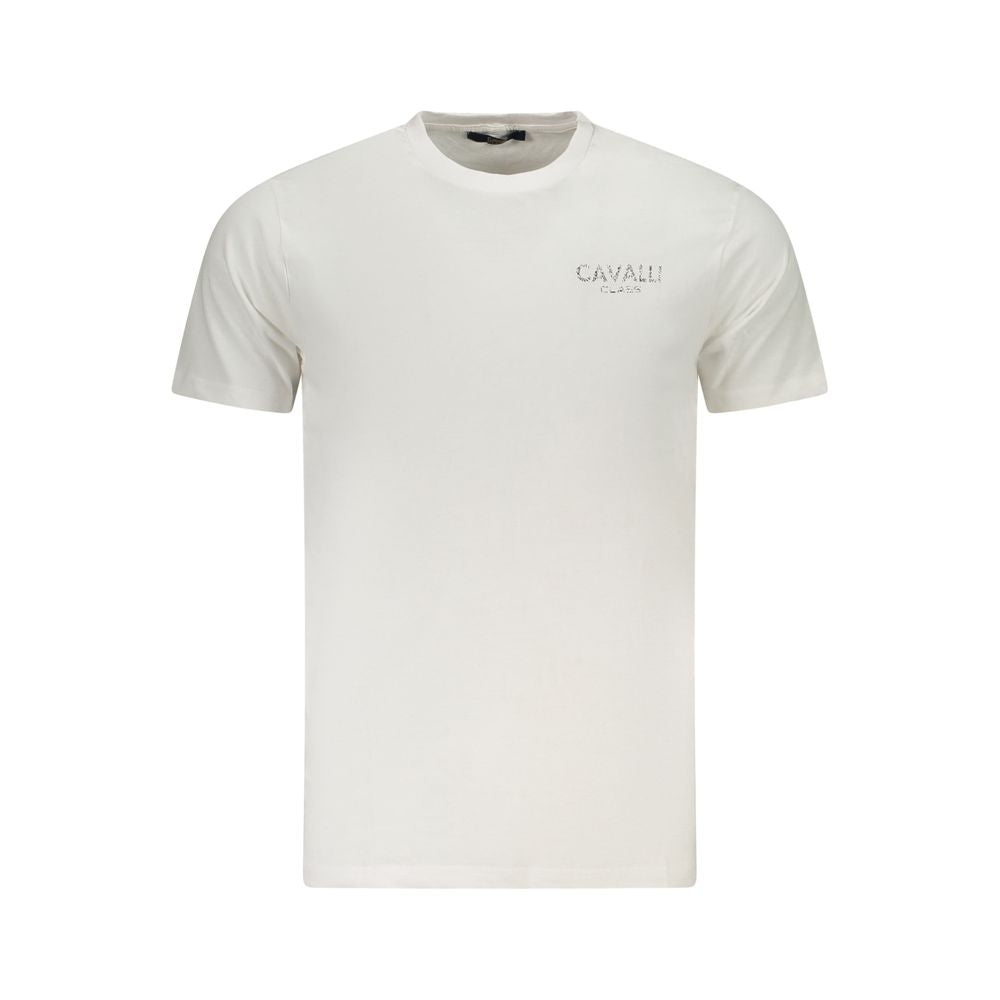 Cavalli Class Men's White Cotton T-Shirt