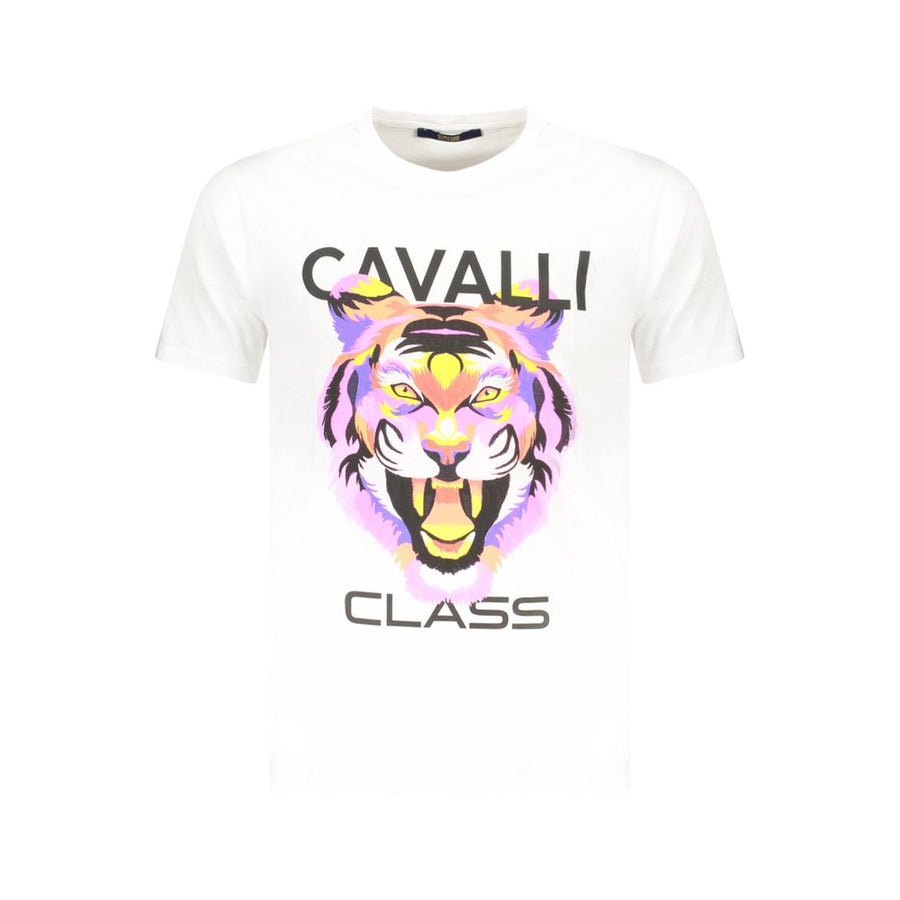 Cavalli Class Men's White Cotton T-Shirt