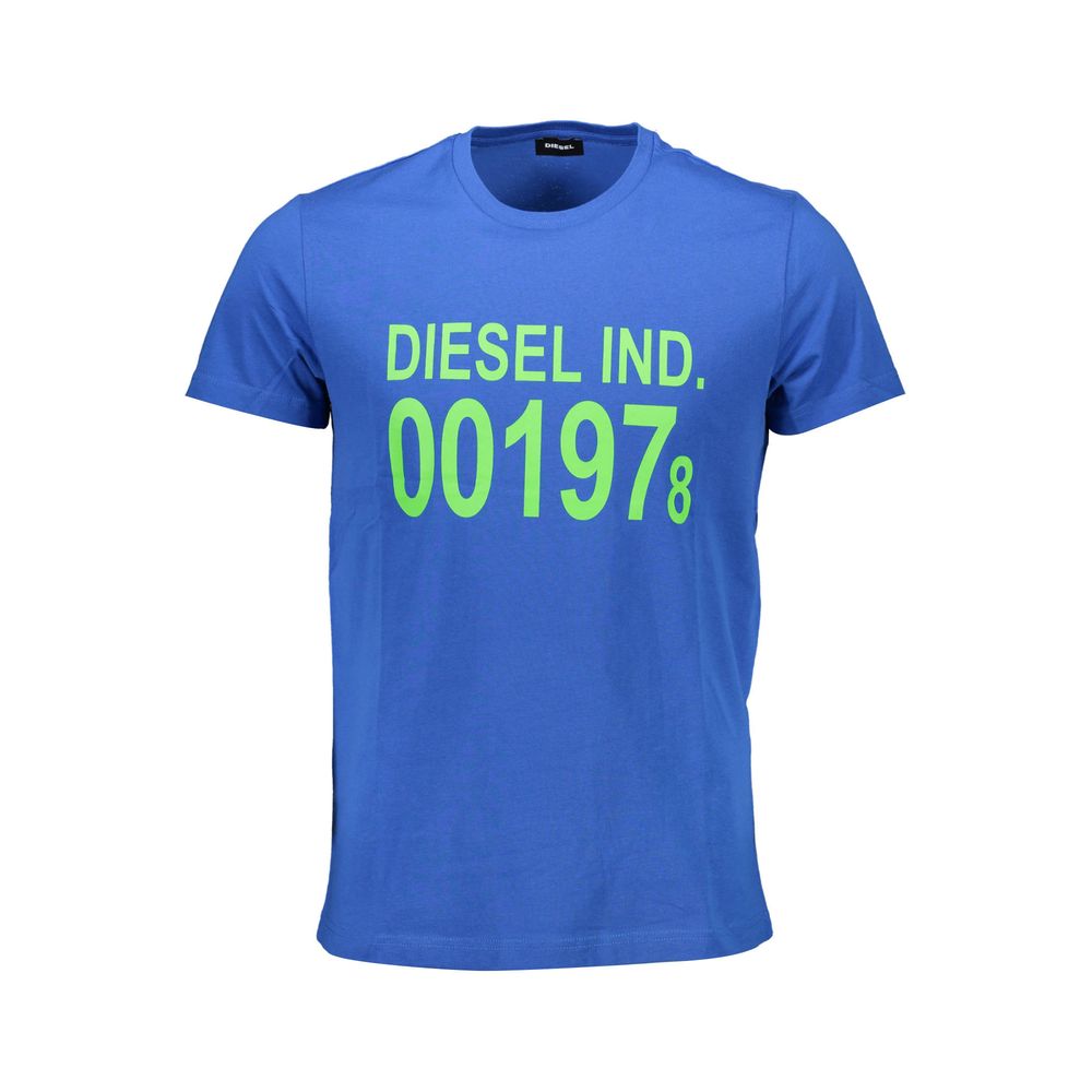 Diesel Blue Cotton T-Shirt for Men